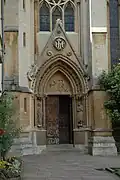Chapel door, Exeter College, Oxford (1857–59)