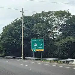 PR-2 west at exit 223 to PR-591 west in El Tuque