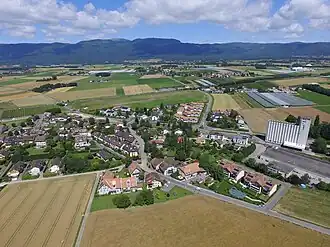 Eysins, aerial view