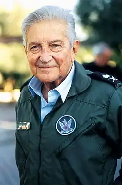 Ezer Weizman (1924–2005), former commander of Ramat David Airbase, the IAF and president of Israel