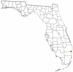 The location of Sandalfoot Cove, Florida.