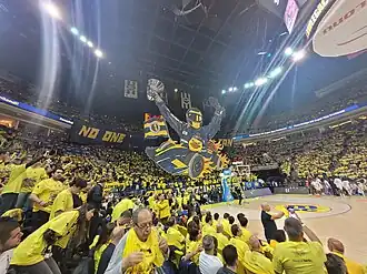 A choreography during a EuroLeague Basketball match