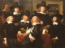 Ferdinand Bol, The six regents and the beadle of the Nieuwezijds Huiszittenhuis in Amsterdam, 1657