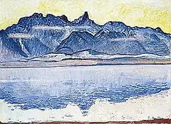 Ferdinand Hodler: Stockhornkette mit Thunersee Privatsammlung