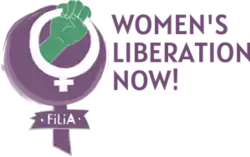 FiLiA logo: Women's Liberation Now!