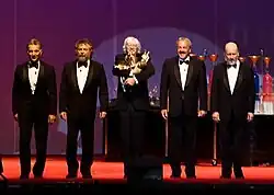 Les Luthiers performing in their show Los Premios Mastropiero in 2006