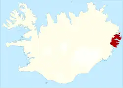 Location of Fjarðabyggð