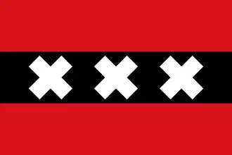 Flag of Amsterdam, Netherlands