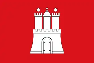 Flag of Hamburg, Germany