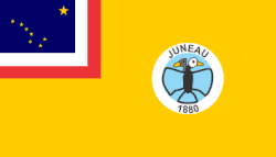 Former flag of Juneau, Alaska (until 1970)