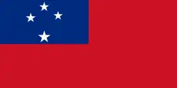 First flag of Western Samoa, acquired but not approved (1948)