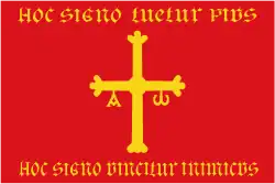 An attempt to reconstruct the flag of the Kingdom of Asturias as described by de Jovellanos