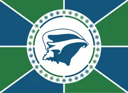 The Ipséité is a civil flag, designed for use in international cultural and sporting events to represent the territory.