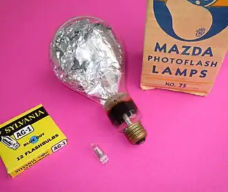 Flashbulbs have ranged in size from the diminutive AG-1 to the massive No. 75.