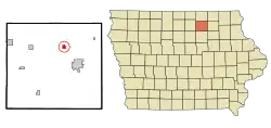 Location of Floyd, Iowa