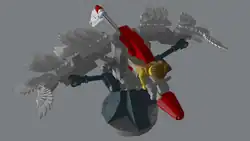 4K rendering of the flying mechanism generated via POV-Ray render option inside LeoCAD