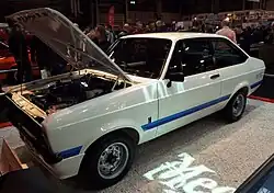 Ford Escort RS1800 with open bonnet