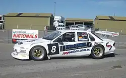 Simon Pfitzner placed tenth driving a Ford Falcon