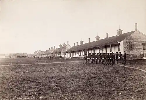 An 1883 photograph of Fort Lewis.