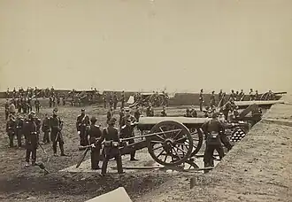 1861 image of 1st Connecticut Heavy Artillery at Fort Richardson