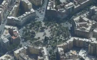 Satellite photo of Piazza dei Re di Roma.