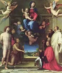 Madonna in Glory with Saints (1512), with Albertinelli, Besançon Cathedral