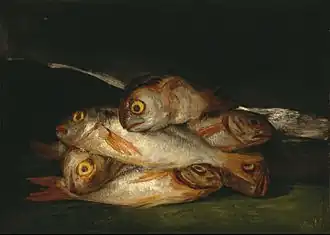 Francisco José de Goya y Lucientes, Still Life with Golden Bream (1808–1812), 44.7 x 62.5&nbsp;cm