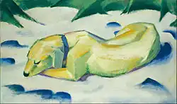 Liegender Hund im Schnee, Dog Lying in the Snow (1911), Städel Museum, Frankfurt am Main
