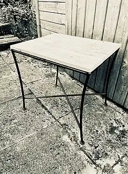 French Art Nouveau. Metal stool made in Lyon (1910)