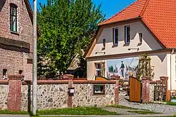 Mural of Frederick the Great, namesake of the municipality