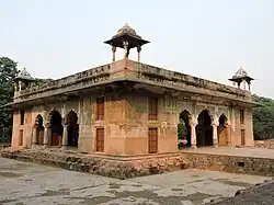 Front and left side view of tomb of Roshanara Begum