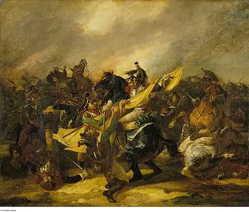 A Charge of Cuirassiers by Théodore Géricault