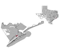 Location of Tiki Island, Texas