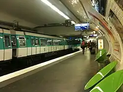MF 77 rolling stock on Line 7 at Gare de l'Est