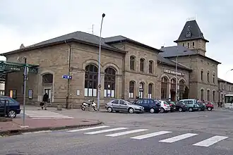 Sarreguemines station passenger building, built 1872–1874.
