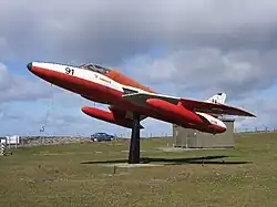 Gate Guardian of RAF Valley Hawker Hunter WV396.