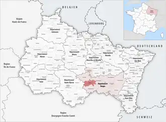 Location within the region