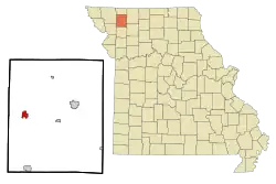 Location of Stanberry, Missouri
