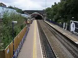 railway station and tunnel