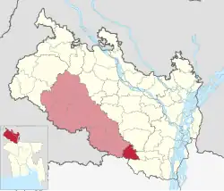 Location of Ghoraghat Upazila