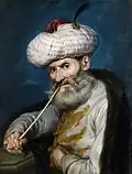 Smoking Man in Turban, private collection
