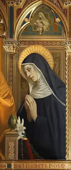Right panel of triptych depicting Elisabetta Picenardi