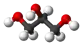 Ball-and-stick model of glycerol