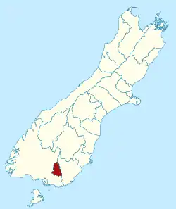 Gore district in the South Island