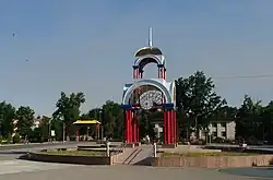 Buddhist structures in front of the administration