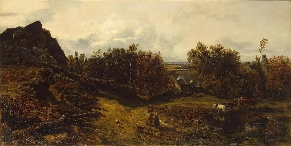 View near Granville by Théodore Rousseau