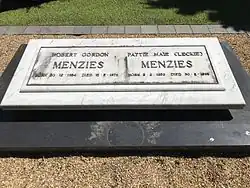 Grave of Sir Robert and Dame Pattie Menzies