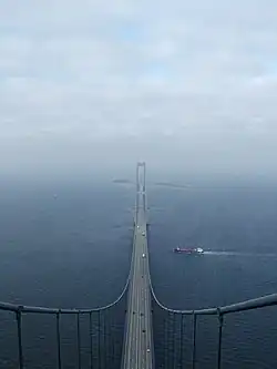 The East Bridge from the top of the eastern pylon