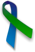 Green & blue ribbon