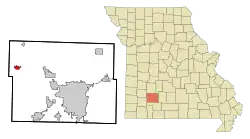 Location of Ash Grove, Missouri